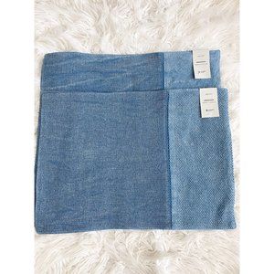 West Elm Cotton Canvas Placemats Blue Bird Set of 4 NEW with Tags